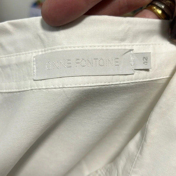 Anne Fontaine Ermine Shirt in White Size 42/US10 - Picture 9 of 16